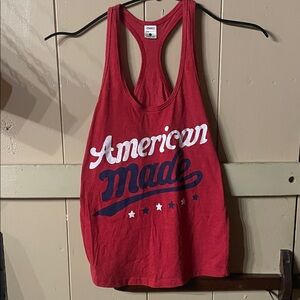 HOMAGE Red Racerback Tank American Made, small